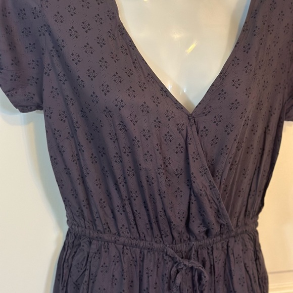 Fat Face dark charcoal gray bluish with a black design Jumpsuit Size 2 - Picture 11 of 16